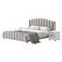 Glamorous Beige Upholstered Wingback Bed - Thumbnail 3