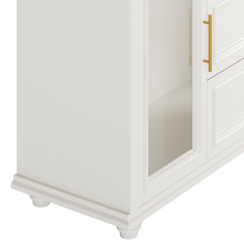 Sleek White Modern Sideboard Credenza Image 7