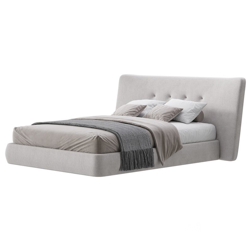 Hendricks Gray Fabric bed Image 5