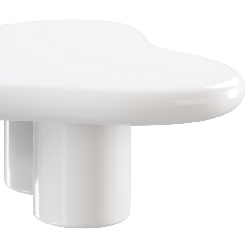 Modern Smooth Wood Abstract Coffee Table Image 6