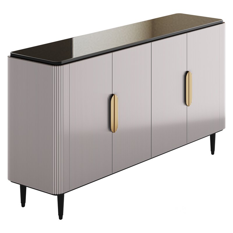 Modern Sideboard Buffet Black Kitchen Image 4