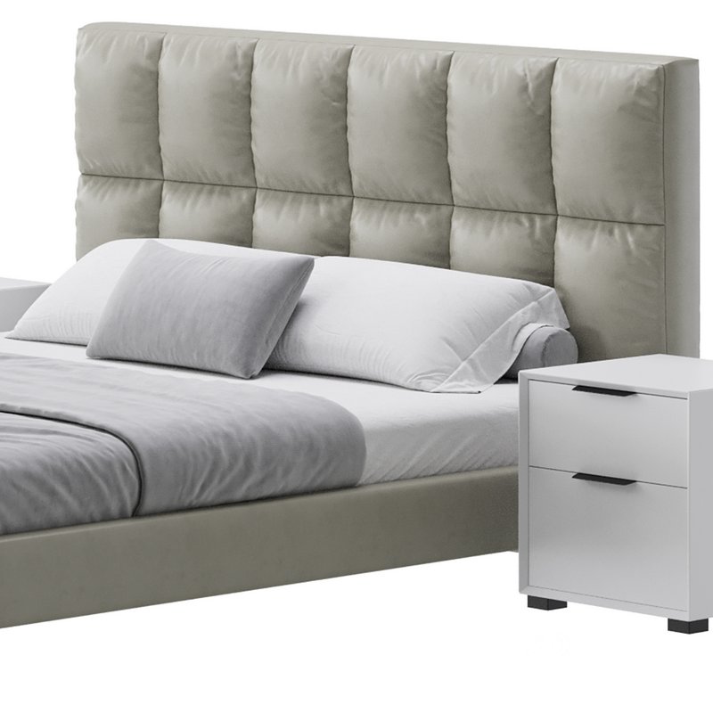 Modern Bed Upholstered Headboard Standard Bed I Image 4