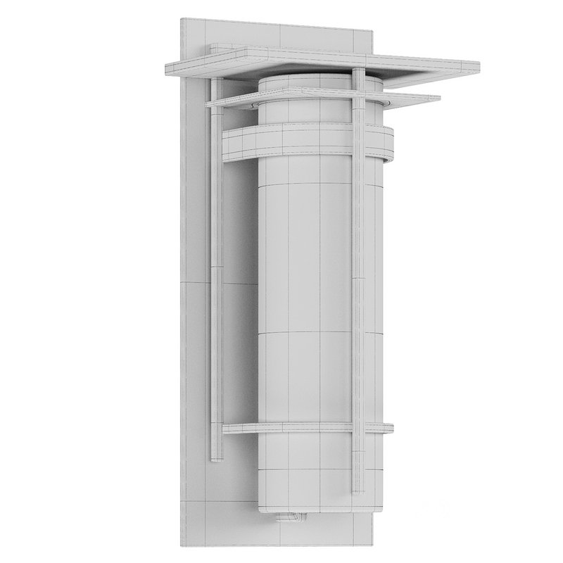 Banded with Top Plate Small Outdoor Sconce Image 4