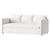 WHITE PERFORMANCE FABRIC SLEEPER SOFA - Thumbnail 5