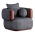 CHESTAR Fabric armchair with armrests - Thumbnail 5