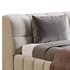 White Upholstered Wood Modern Headboard Bed - Thumbnail 4