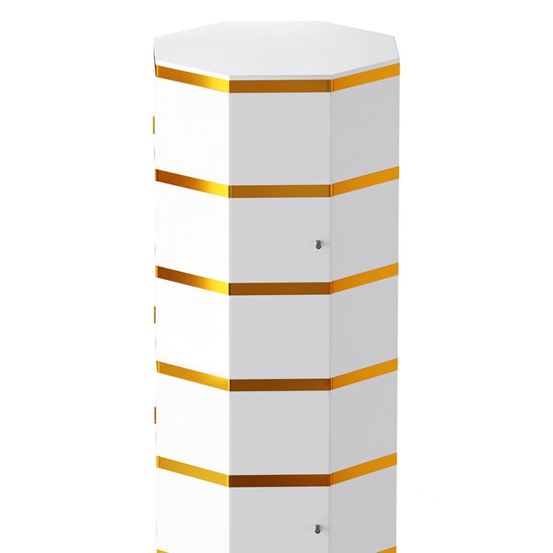 White Swivel Rotating Shoe Rack Image 5