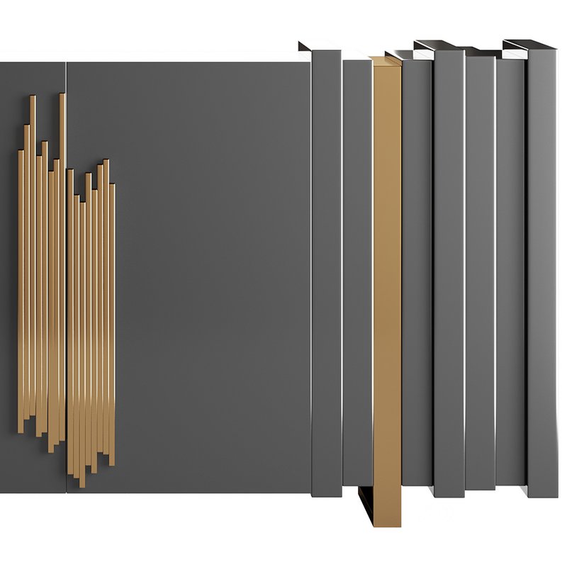 Luxury Sideboard Black Rectangular Image 4
