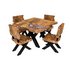 natural wood table chair 02 3D model 3D model - Thumbnail 5