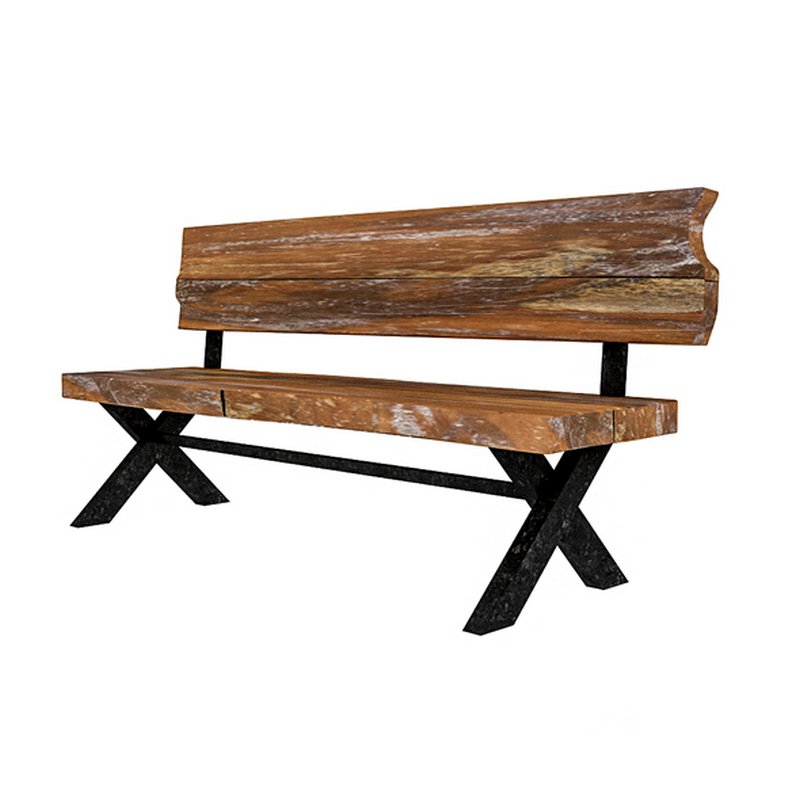 3D natural wood chair model Image 7