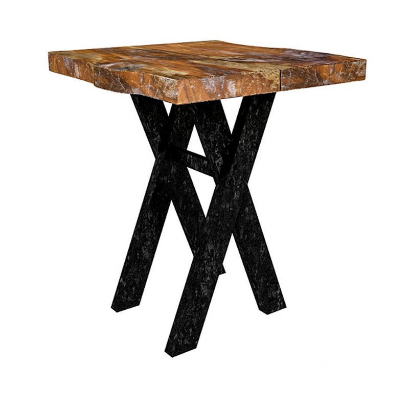3D model natural wood bistro table 3D model Image 6
