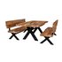 3D 3D natural wood table chair model - Thumbnail 6