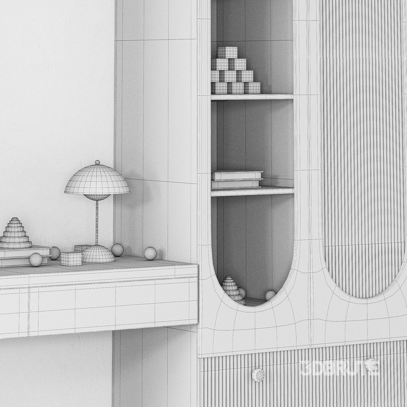 Furniture for children cupboard with toys and decor 02 Image 4