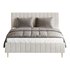 Wooden Non-Adjustable White Upholstered Modern Bed - Thumbnail 4