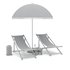 3D bohemian sunbed and umbrella model - Thumbnail 6