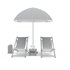 3D bohemian sunbed and umbrella model - Thumbnail 9