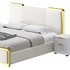 Glamorous White Wood Upholstered Bed I - Thumbnail 6