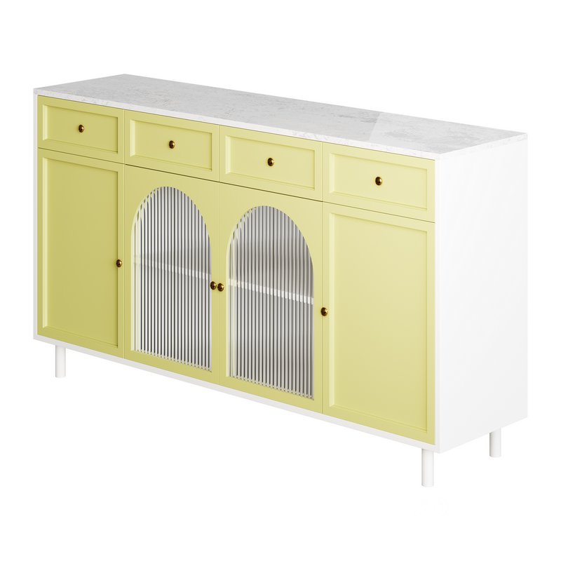 Contemporary Wooden Sideboard Credenza Image 6