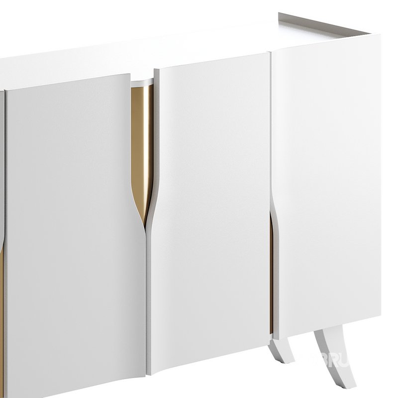 Modern White Sideboard Buffet Image 5