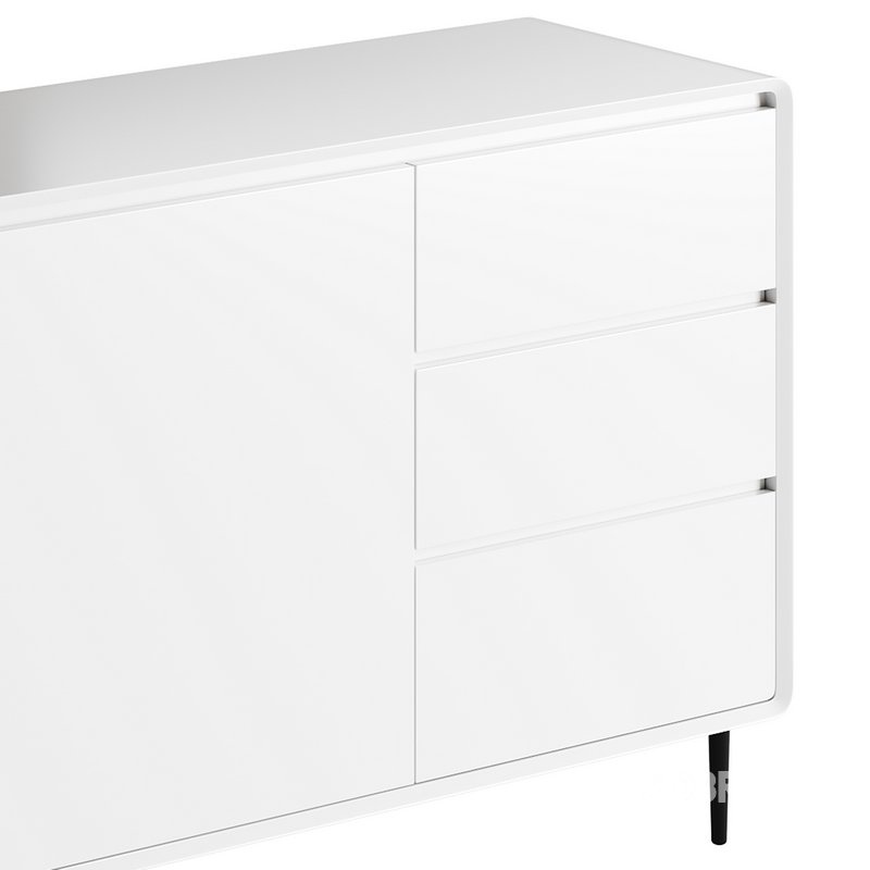 Modern Wood Sideboard with 2 Doors Image 6