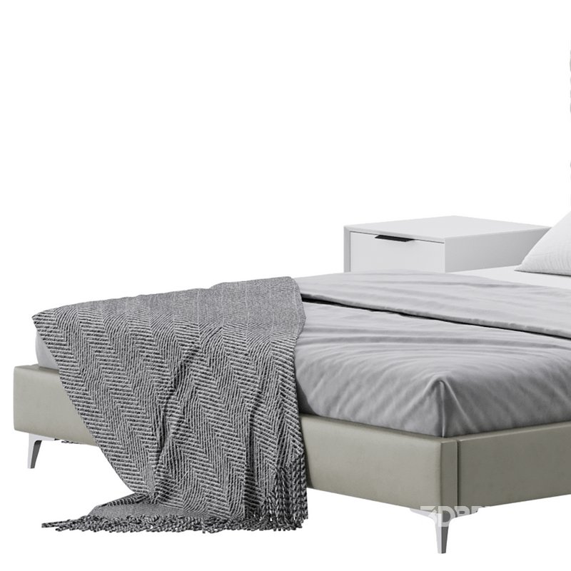 Modern Bed Upholstered Headboard Standard Bed I Image 5