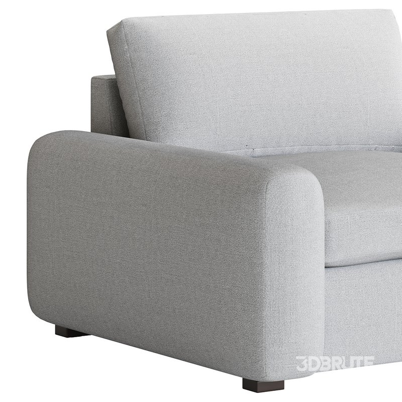 SERRAT WHITE PERFORMANCE FABRIC CHAIR AND A HALF Image 6