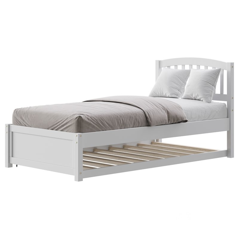 Twin Size Platform Bed Wood Bed Image 6