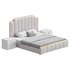 Glam Beige Upholstered Bed - Thumbnail 5