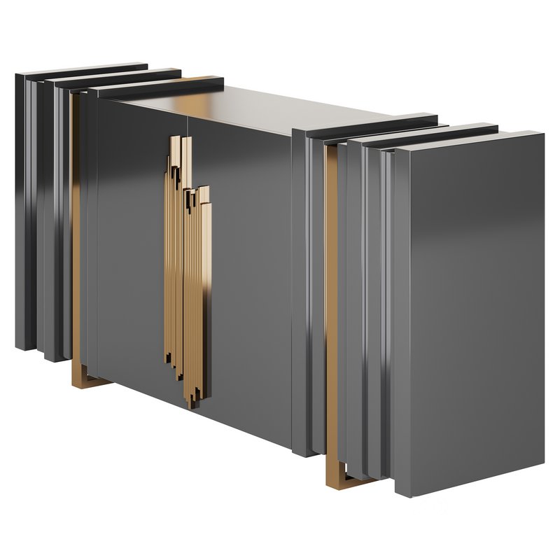 Luxury Sideboard Black Rectangular Image 6