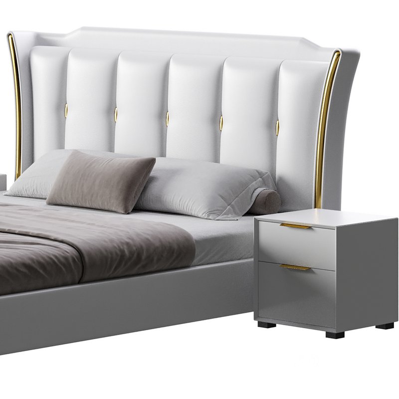 Wide Victorian Wingback Bed Image 7