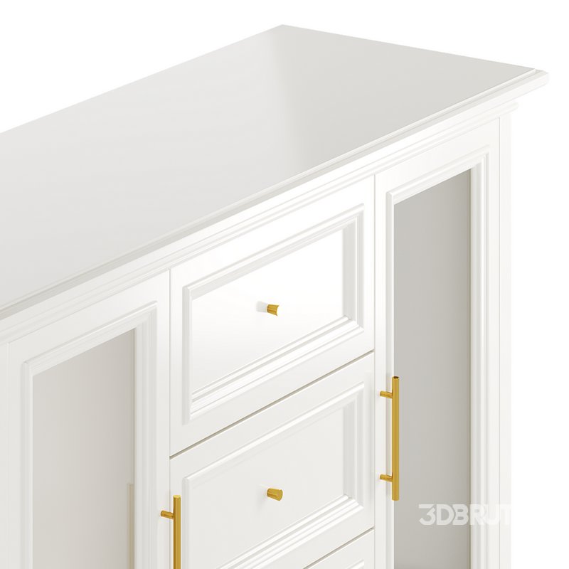 Sleek White Modern Sideboard Credenza Image 5