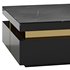 Trimied 43 Modern Black Square Storage Coffee Table Stone Top & 4 Wood Drawers - Thumbnail 7