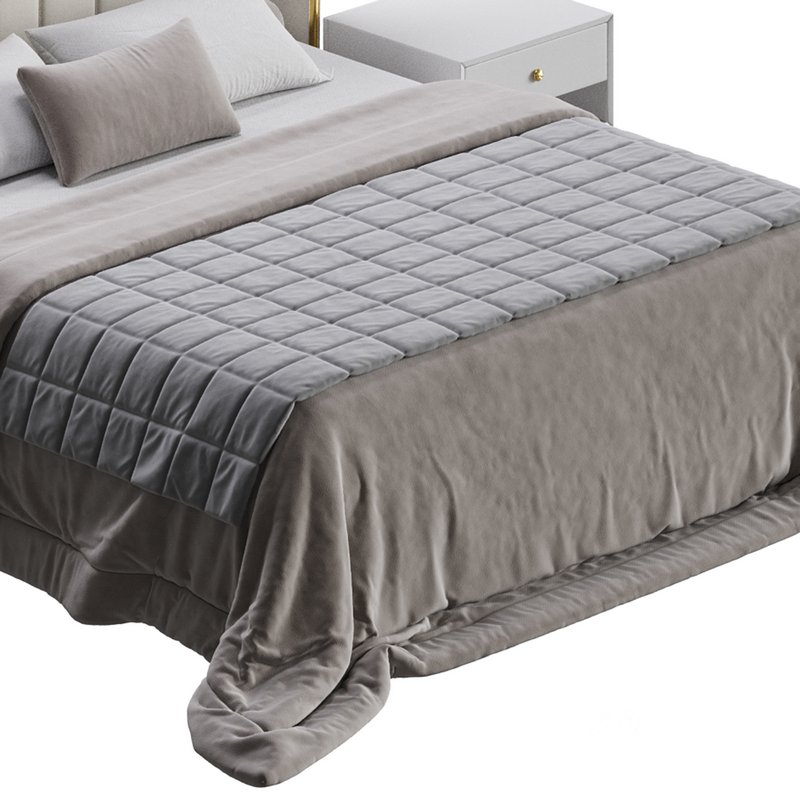 Modern Beige King Size Bed Image 8