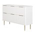 White Bedroom Dresser for Storage in Gold - Thumbnail 7