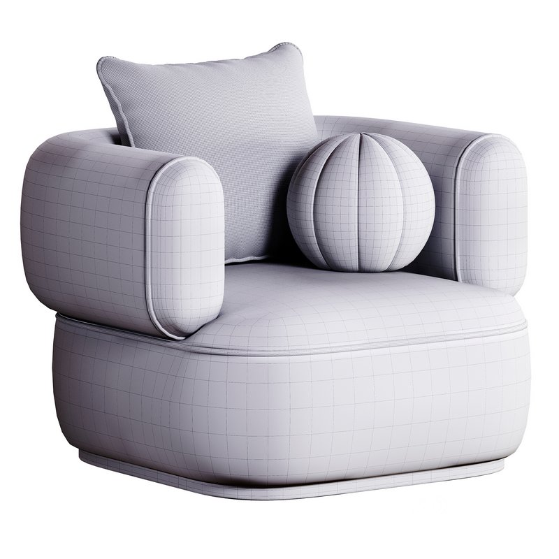 CHESTAR Fabric armchair with armrests Image 7