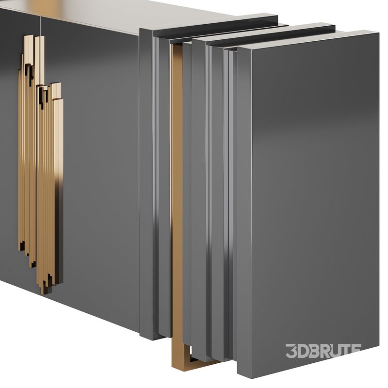 Luxury Sideboard Black Rectangular Image 7