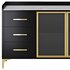 Modern Glass Door Wood Sideboard 2 - Thumbnail 9