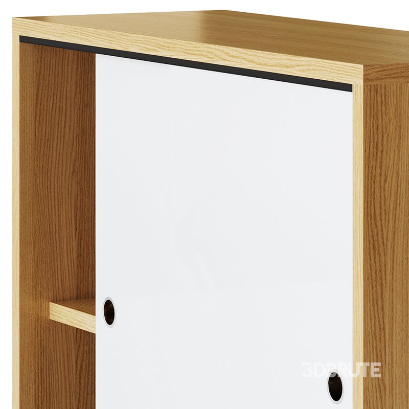 Living Room Contemporary Manufactured Wood Sideboard with Doors Image 5