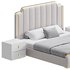 Glam Beige Upholstered Bed - Thumbnail 7