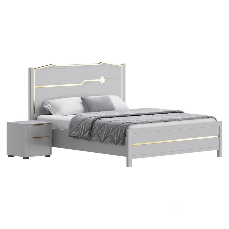 Modern White Bed I Image 7