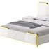 Glamorous White Wood Upholstered Bed I - Thumbnail 9