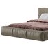 Icnoyotl suede fabric rectangular headboard modern bed I - Thumbnail 6