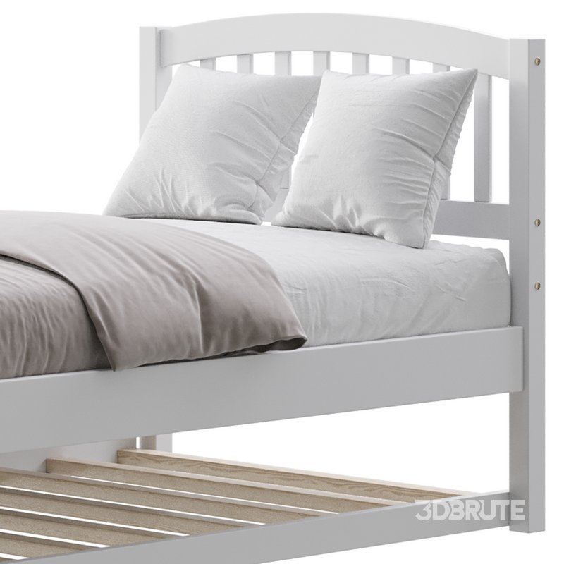 Twin Size Platform Bed Wood Bed Image 7