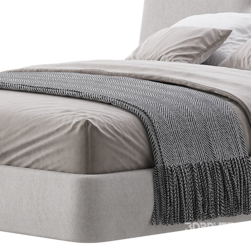 Hendricks Gray Fabric bed Image 7