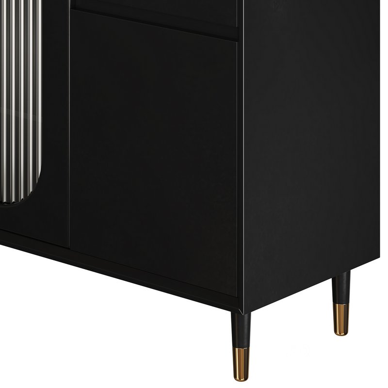 Wood Glam Sideboard Credenza 2 Image 8