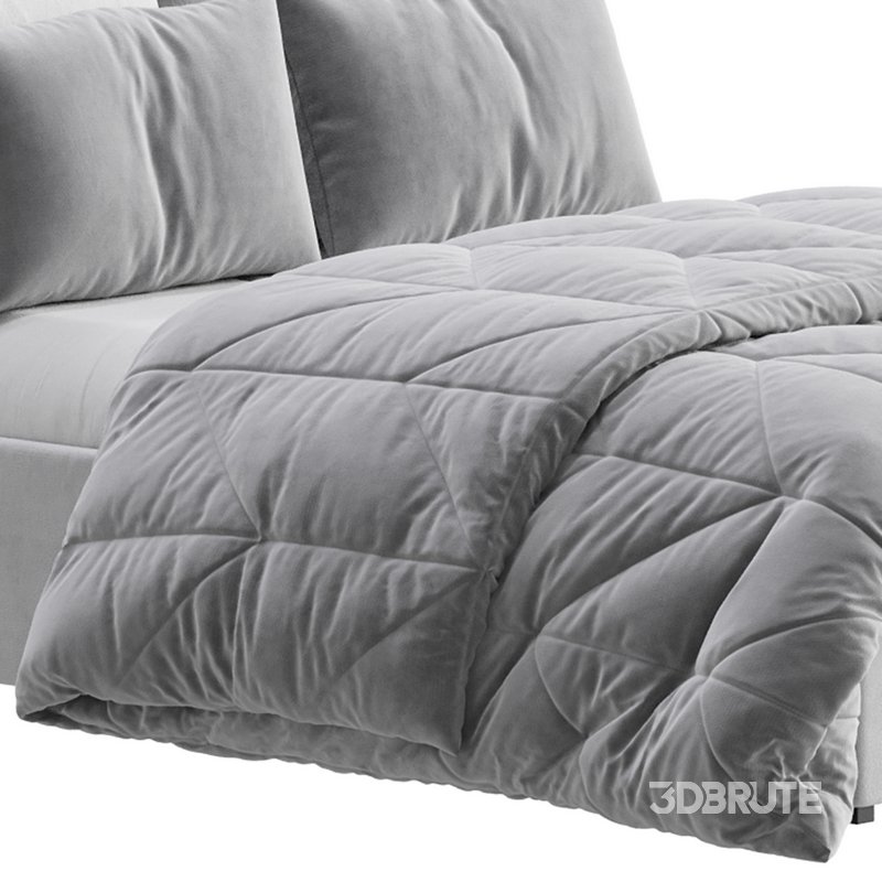 Light Wood Upholstered Panel Modern Bed Image 8