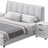 Gray Wingback Upholstered Headboard Bed - Thumbnail 8