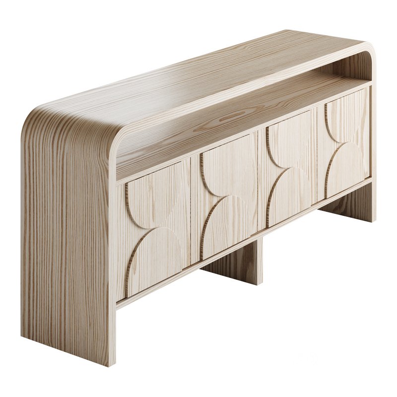 Wood Sideboard Buffet Japandi Image 8