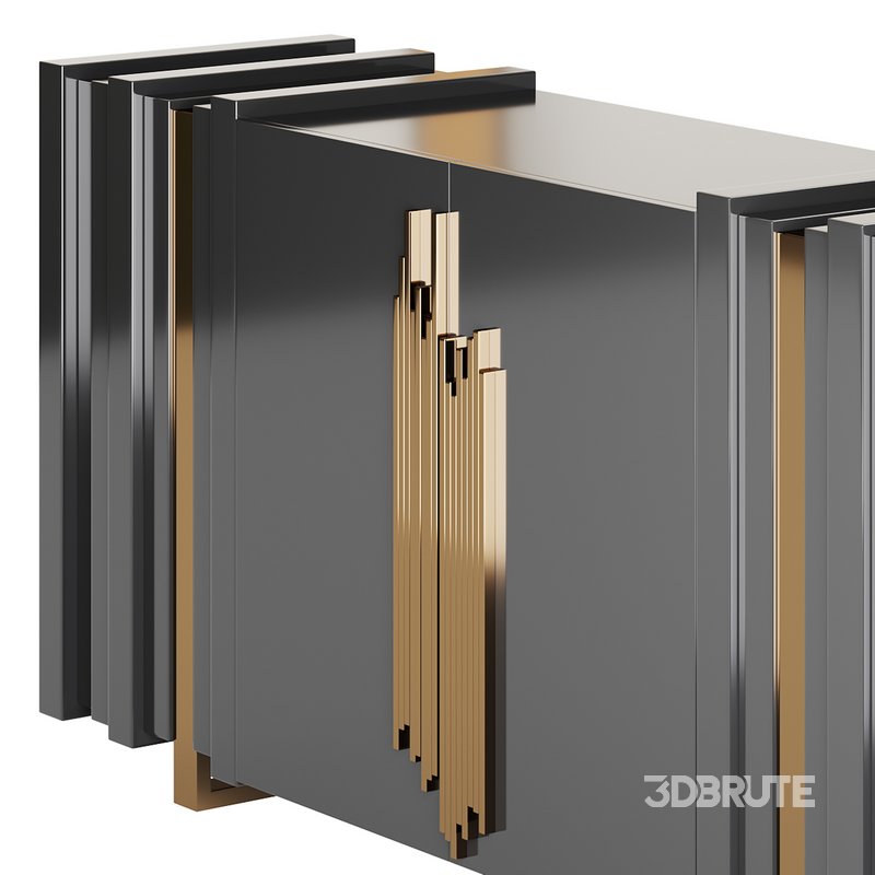 Luxury Sideboard Black Rectangular Image 10