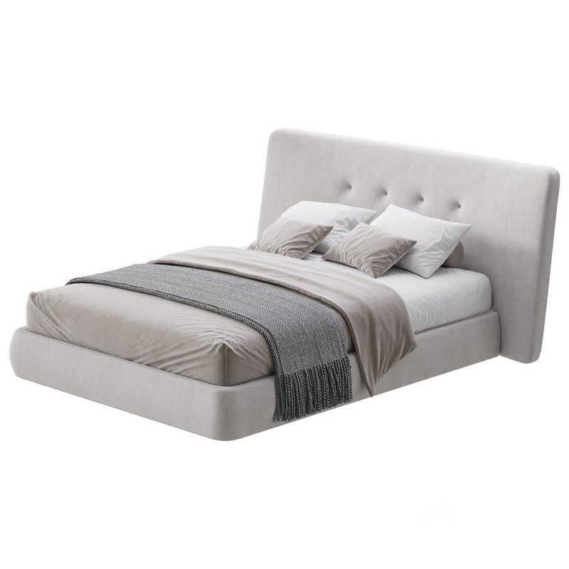 Hendricks Gray Fabric bed Image 8